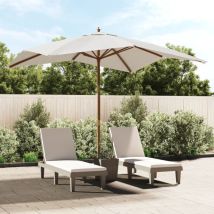 Torana - Vidaxl Sonnenschirm Mit Holzmast Sandfarben 300x300x273 Cm