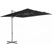 Ampelschirm mit Stahl-Mast 250x250 cm Schwarz vidaXL