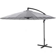 Exzenter-Sonnenschirm maximale Höhe 3m ø300cm Farbe: hellgrau