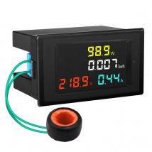 Lafomukea - Ampèremètre voltmètre numérique multifonction ac 80-300V Ecran couleur lcd avec transformateur de courant 100A D69-2049 Ampèremètre