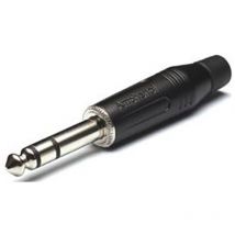 Acps-gb-au Jack 6.35 mm Spina dritta Numero Poli (num): 3 Stereo Nero 1 pz. - Amphenol