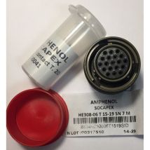 Amphenol Souriau HE308-06T15-19SN7M MIL-Normkreiskontakt, 19 Pos. Frau – MIL-DTL-38999