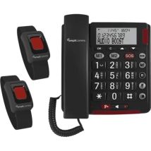 Amplicomms - Telefon Schnurgebunden Bigtel 50 Alarm Plus Duo