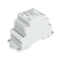Ledkia - Amplificador DMX512 12-36V dc 2 canales para Carril din Blanco