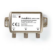 Amplificateur Catv Nedis SAMP41120ME Max. Gain de 9 dB 85 - 1218 MHz 2 sorties canal de retour -4,5 dB 5 - 65 MHz F