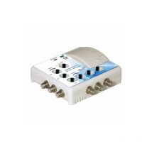 Amplificateur Distributeur d'Intérieur 6 sorties tv tnt uhf Elap 372016 - Gain 21dB, Filtre 4G lte 700 MHz, 5G, 12V, Réglage de gain