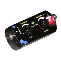 Amplificateur universel vhf/uhf Elap Booster 35 dB réglable pour antenne intérieure - Noir