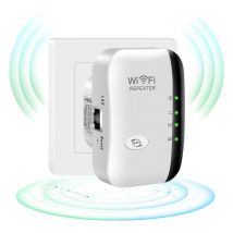 Amplificateur WiFi, Amplificateur Internet sans fil 2,4 g pour la Maison 300 Mbps Super boost Répéteur de Portée Wi-Fi Répéteur d'Amplificateur de