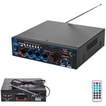 Amplificatore Audio Stereo 2 Canali Microfono Fm Usb Bluetooth Karaoke As-06131