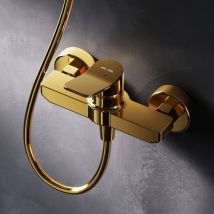 Am.pm - Duscharmatur Einhebel Brausebatterie Armatur Mischbatterie Brausearmatur Brausebatterie Wasserhahn Bad Mischbatterie Dusche Gold