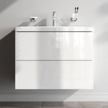 Am.pm - Meuble de Salle de Bain avec lavabo suspendu Meuble Sous Vasque Blanc Brilliant avec 2 tiroirs 70 cm