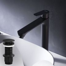 Am.pm - Waschtischarmatur Hoch mit mit Pop-Up Ablaufventil Waschbecken Armatur Einhebelmischer Badarmatur Mischbatterie für Badezimmer