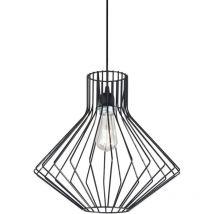 Ideal Lux Ampolla - 1 lámpara colgante de techo de alambre negro, E27