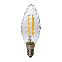 Ampoule flamme torsadée à filament led Poliplast 5W 3000K douille E14 500764W