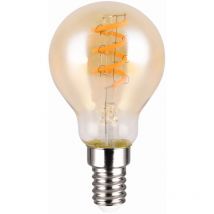 Ampoule, Ampoule E14 spirale avec variateur Ambre en Verre, trio