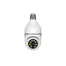 ME - Ampoule caméra wifi intelligente de surveillance vision hd 355° nocturne IP66 audio bidirectionnelle + micro sd 128go