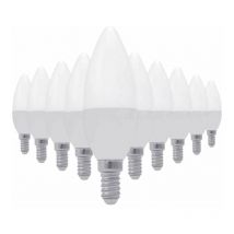 Ampoule E14 led 8W 220V C37 180° - Pack de 10 / Blanc Neutre Silumen