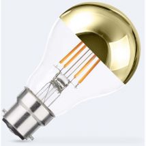 Ampoule Filament led B22 6W 600 lm A60 Dimmable Réflecteur Doré No Flicker 2200K Blanc chaud