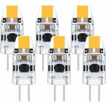 Ampoule G4 LED 2W, 6 Pièce 12V Ampoule G4 Blanc Chaud 3000K, Ampoule LED G4 Équivalent 15W G4 Ampoule Halogène, Ampoule Halogene LED 200LM, G4 LED