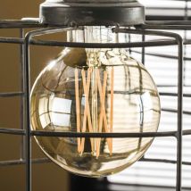 Ampoule globe 9,5 cm ambré led filament lumière chaude (E27)