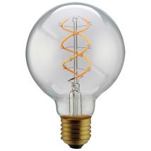 Ampoule globe led transparente à filament spiralé 5W 2200K G125