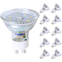 Gbly - Bombilla led GU10 Blanco Cálido 5W Reemplaza Bombilla Incandescente 50W 3000K Lámpara de Ahorro de Energía Ángulo de Haz de 110° Foco No