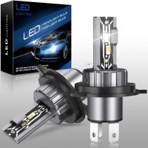 Ampoule H4 LED,20W 6000K 12V Blanc Froid,ampoule led H4 IP68 étanche,H4 Lampadine per Fari Auto,Ampoules Auto de Rechange Pour Lampes Halogènes et