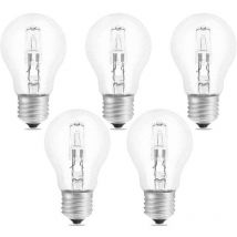 Trimec - Ampoule Halogène E27 A55 42W Dimmable, AC220-240V, 650LM Blanc Chaud 2700K, Transparent Ampoule Globe E27 Halogene pour Plafonnier, Lampe de