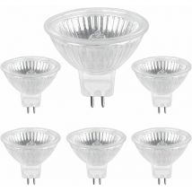 Ampoule Halogene GU5.3 50W 12V, 800lm Blanc Chaud 2700K Dimmable, Ampoule Spot Halogène MR16, pack de 6
