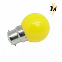 Ampoule led B22 1W 300° Ø45mmx70mm - Jaune