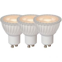 MR16 - Led Lampe - ø 5 cm - led Dim. - GU10 - 3x5W 3000K - Weiß - Set von 3 - Lucide