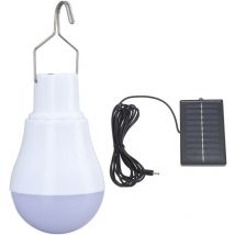 Jeffergarden Ampoule solaire panneau solaire led ampoule abs lumière blanche 500mAh batterie crochet conception lumière solaire pour tente de Camping