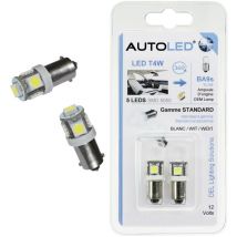 Marques - Ampoule led BA9S (T4W) / 5 leds blanc autoled