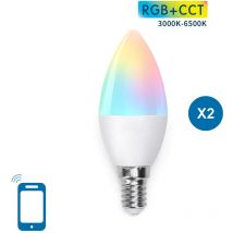 Ampoule led smart wifi E14 G45 5 w alexa google home 2 pièces