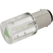 CML 18560351 Voyant de signalisation LED vert BA15d 24 V/DC, 24 V/AC 1050 mcd V075361