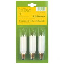 Hellum - Schaftkerze für 15er Kette 16V/7W E14 innen und außen elfenbein 2 Stück