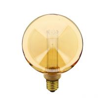 Xanlite - Ampoule LED déco Hologramme Globe (G125) au verre ambré, culot E27, 4W cons., 200 lumens, lumière blanc chaud - RFDHE200B125S