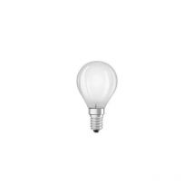 Lampadina led smerigliata a sfera E14, 4W, bianco caldo.