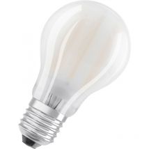 Standard E27, 6.5W, warmweiße, mattierte LED-Glühbirne.