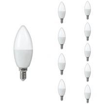 Ampoule led E14 4.8W C37 (Pack de 10) - Blanc Froid 6000K - 8000K Silamp