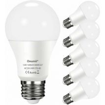 Ampoule LED E27 12W Équivaut Ampoule à 100W, 1200LM Blanc Chaud 3000K, Non Dimmable, A60 culot à Grosse Vis E27, 220-240V - Lot de 6