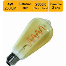 Ampoule LED filament E27 vintage ST64 4W 250Lm 2000K - garantie 2 ans