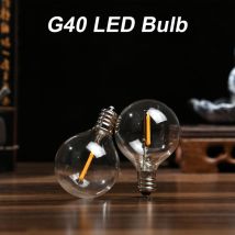 Treetalk - Ampoule led G40 E12 Remplacement, IP44 Étanchéité 220V 2700K Ampoules led Guirlandes Extérieur, 1W=10W Incandescente, Ampoule led Filament