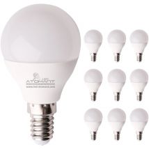Ampoule led G45 E14 7W 630LM 360o Blanc Chaud 3000K - Lot de 10 u.