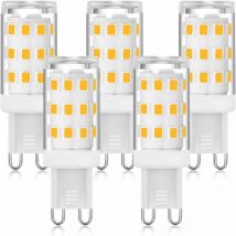 Start - Ampoule led G9 3000K blanc chaud 3W, ampoule led à douille G9 à deux broches (équivalent halogène 40W), ampoules G9 à économie d'énergie pour