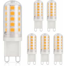 Ampoule led G9 3W, 430LM, équivalen 40W halogène, Blanc chaud 3000K, 220-240V, cri 85, NON-Dimmable, Économie d'énergie, Base en céramique, Culot G9