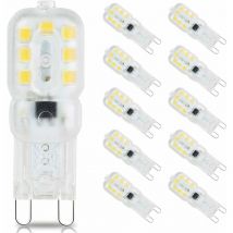 Heguyey - Ampoule Led G9, 3W G9 Led Lampes(Équivalent à 33W Halogène Ampoules G9), Led G9 Ampoules Blanc Froid 6000K, sans Scintillement, 360 Degrés