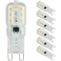 Lucky-88 - Ampoule Led G9 Lampe, Blanc Chaud 3000K, G9 led 3W (33W Ampoules Halogène Équivalent), ac 220-240V - Angle du faisceau 360°, [Classe