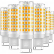 Pesce - Ampoule led G9, No Flicker 7W led Lampes Blanc Chaud 3000K, 650LM, Économie d'énergie Equivalente 60W Halogène Lumière, 360 Degrés Angle,