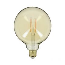 Ampoule led Globe (G125) / Vintage au verre ambré, culot E27, 3,8W cons. (30W eq.), 350 lumens, lumière blanc chaud - RFDE400B125A - Xanlite